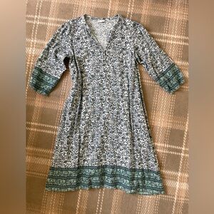 J.Jill 100% cotton paisley floral midi dress L